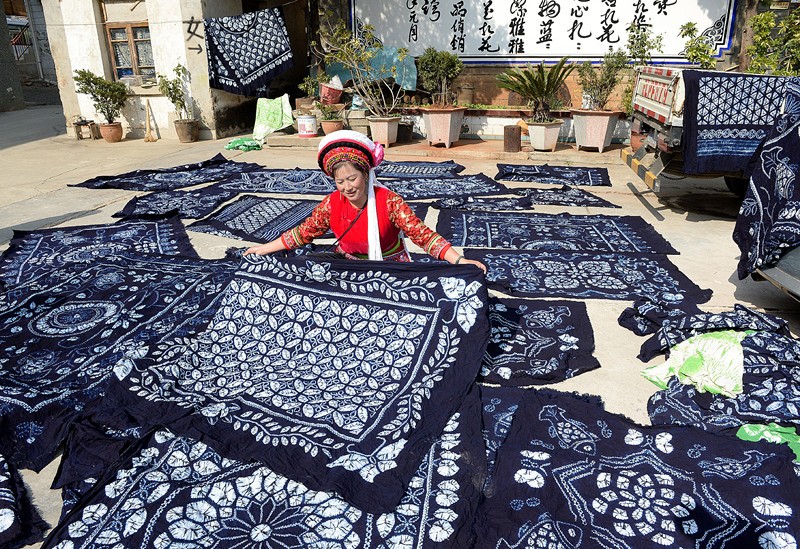 chinese tie dye indigo dye